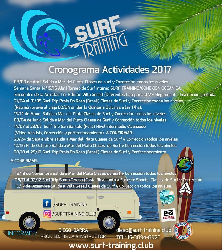 Actividades Surf Training Club 2017
