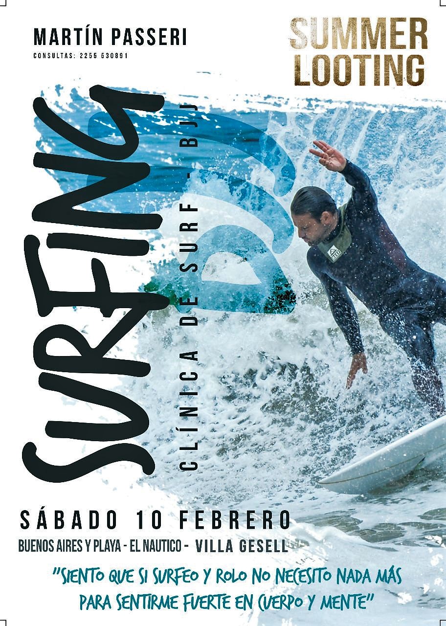 Clínica de SURF-Brazilian Jiu Jitsu por Martín Passeri. 