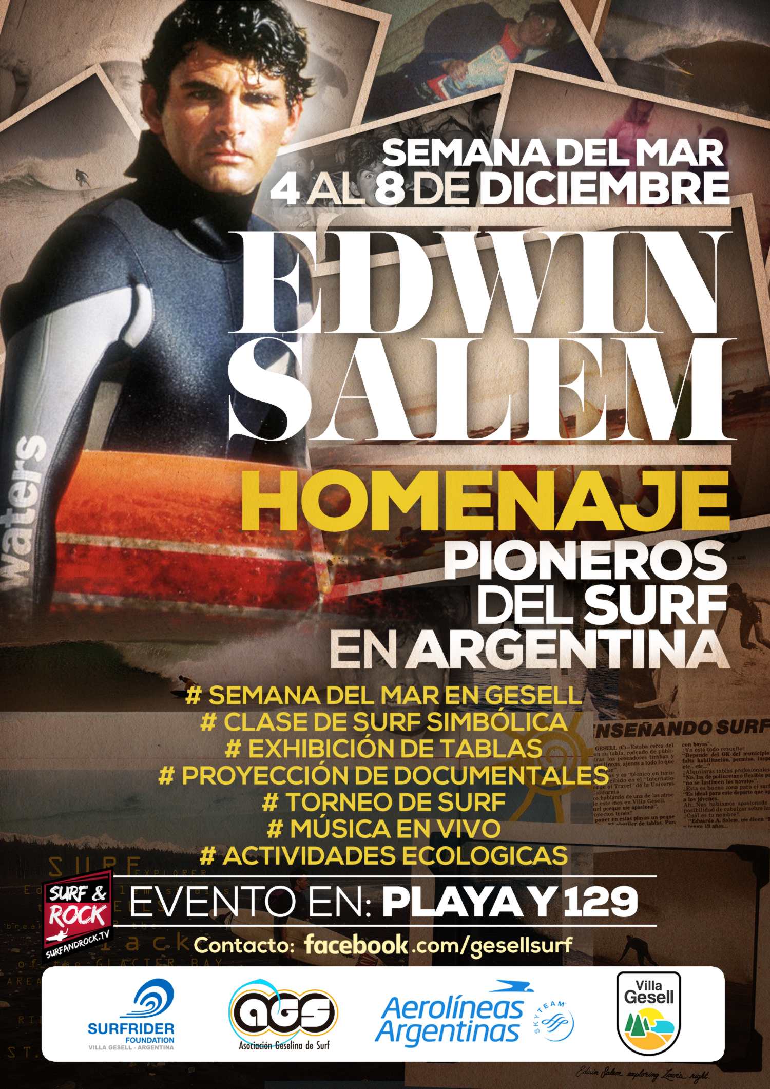 Edwin Salem / Homenaje Pioneros del Surf en Argentina